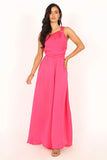Sunanda One Shoulder Jumpsuit Fuchsia