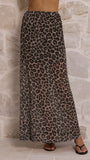 Onella Semi Sheer Maxi Skirt Leopard Print