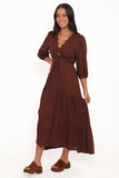 Eleonara Midi Dress Chocolate