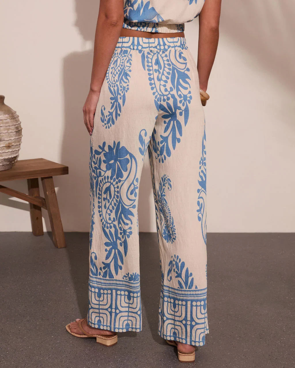 Wildflower Wander Abstract Floral Wide Leg Pants