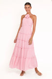 Dottie Halterneck Maxi Dress Pink