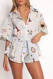 Luisa Romper Blue Floral