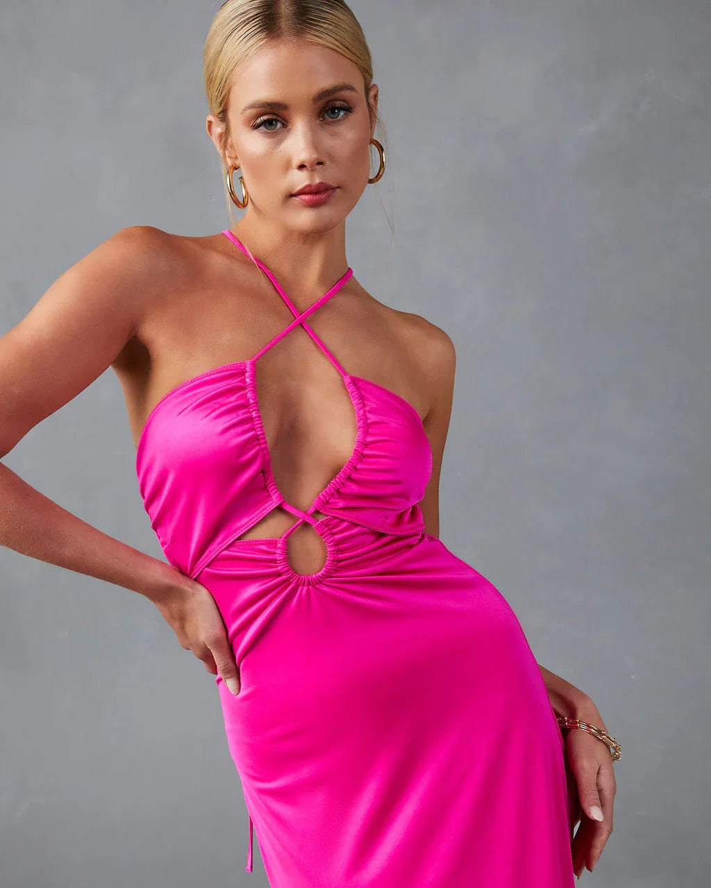 Sweet Amore Cutout Midi Dress