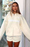 Ready To Go Zip Front Hoodie Lemon