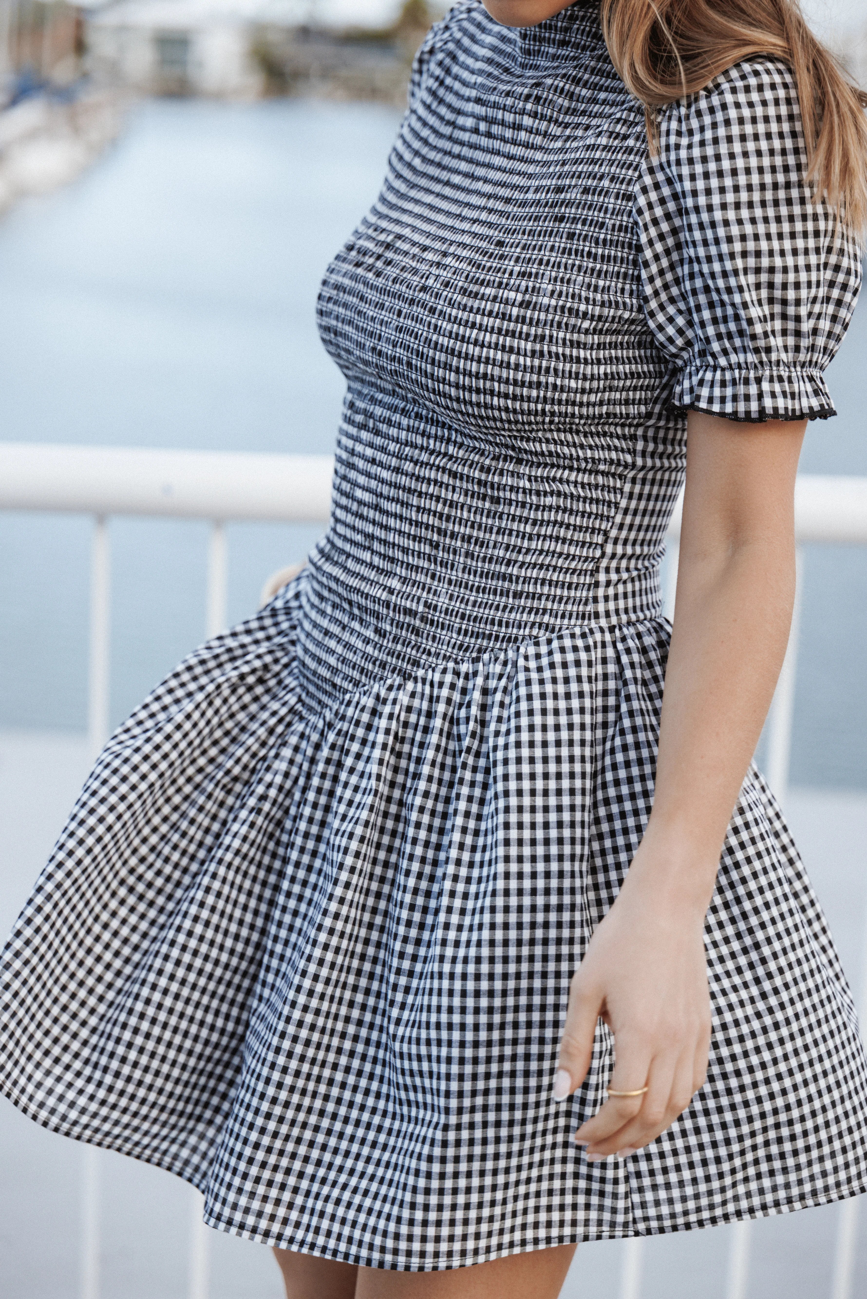Celine Mini Dress Black Gingham