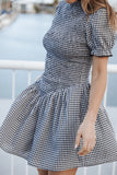 Celine Mini Dress Black Gingham