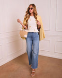 Sculpted Bloom Knit Embroidered Floral Top