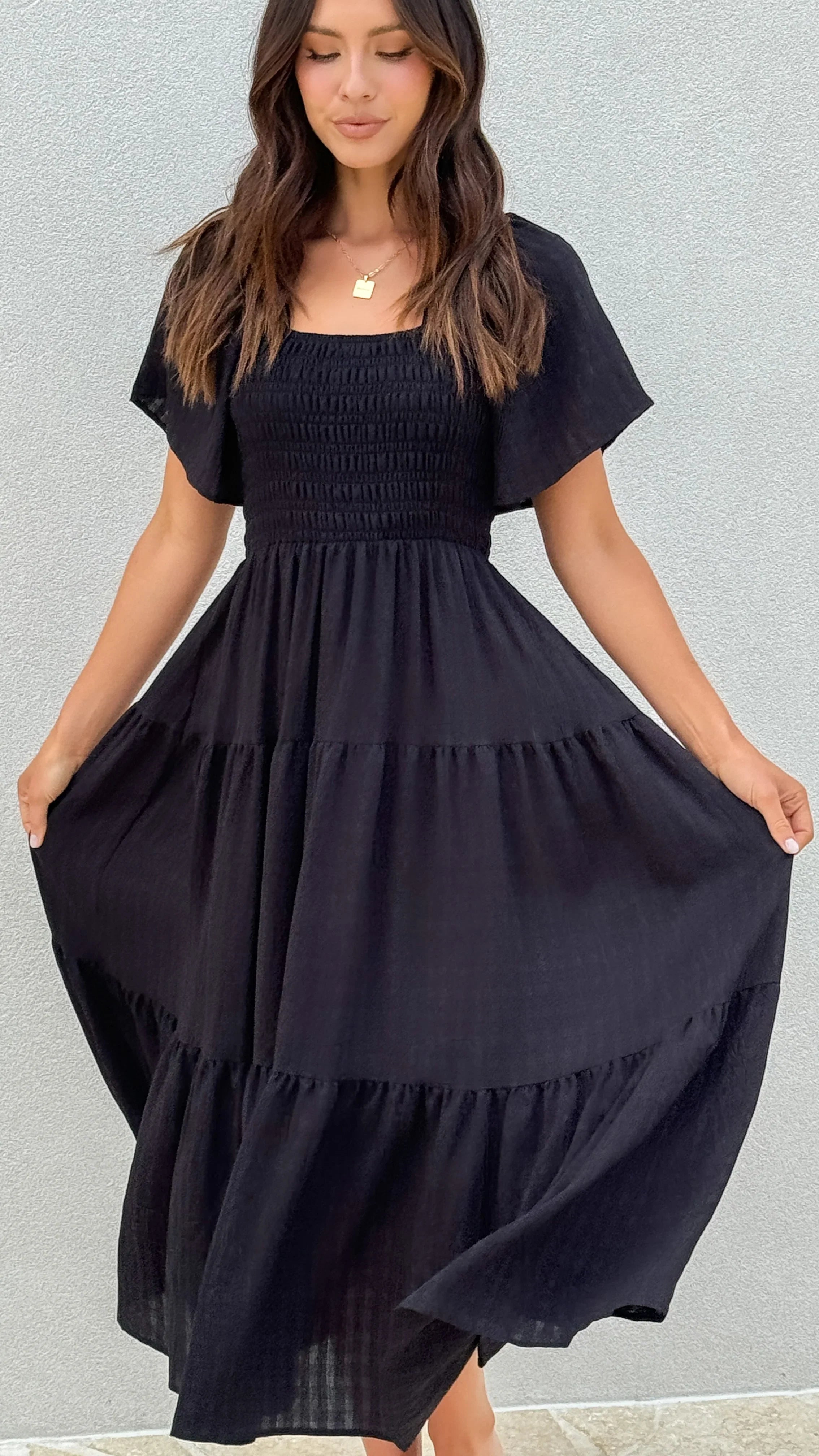 Lainey Midi Dress Black