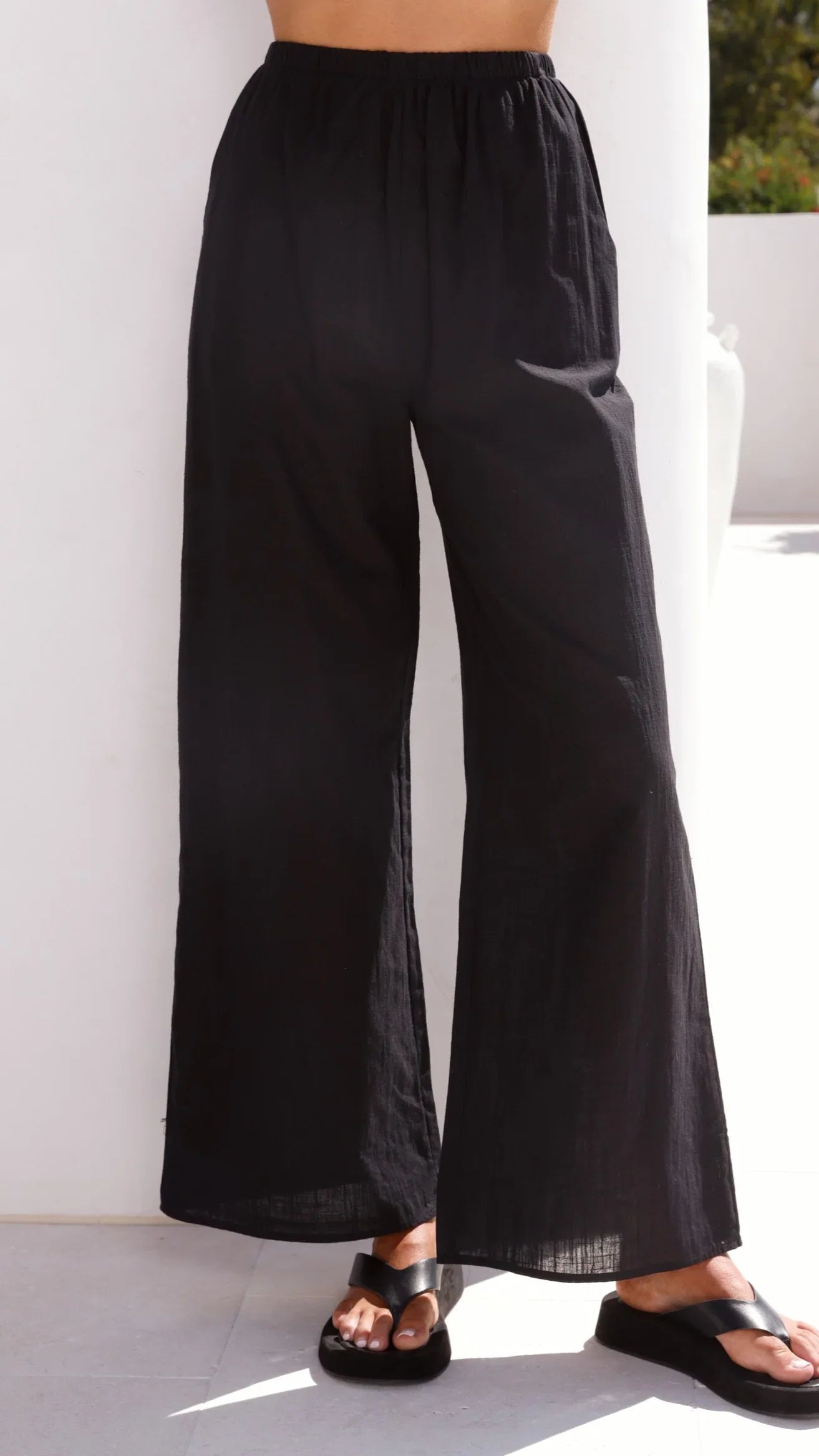 Talia Strapless Top and Pants Set Black