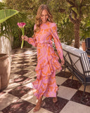 Serendipity Ruffle Floral Midi Dress