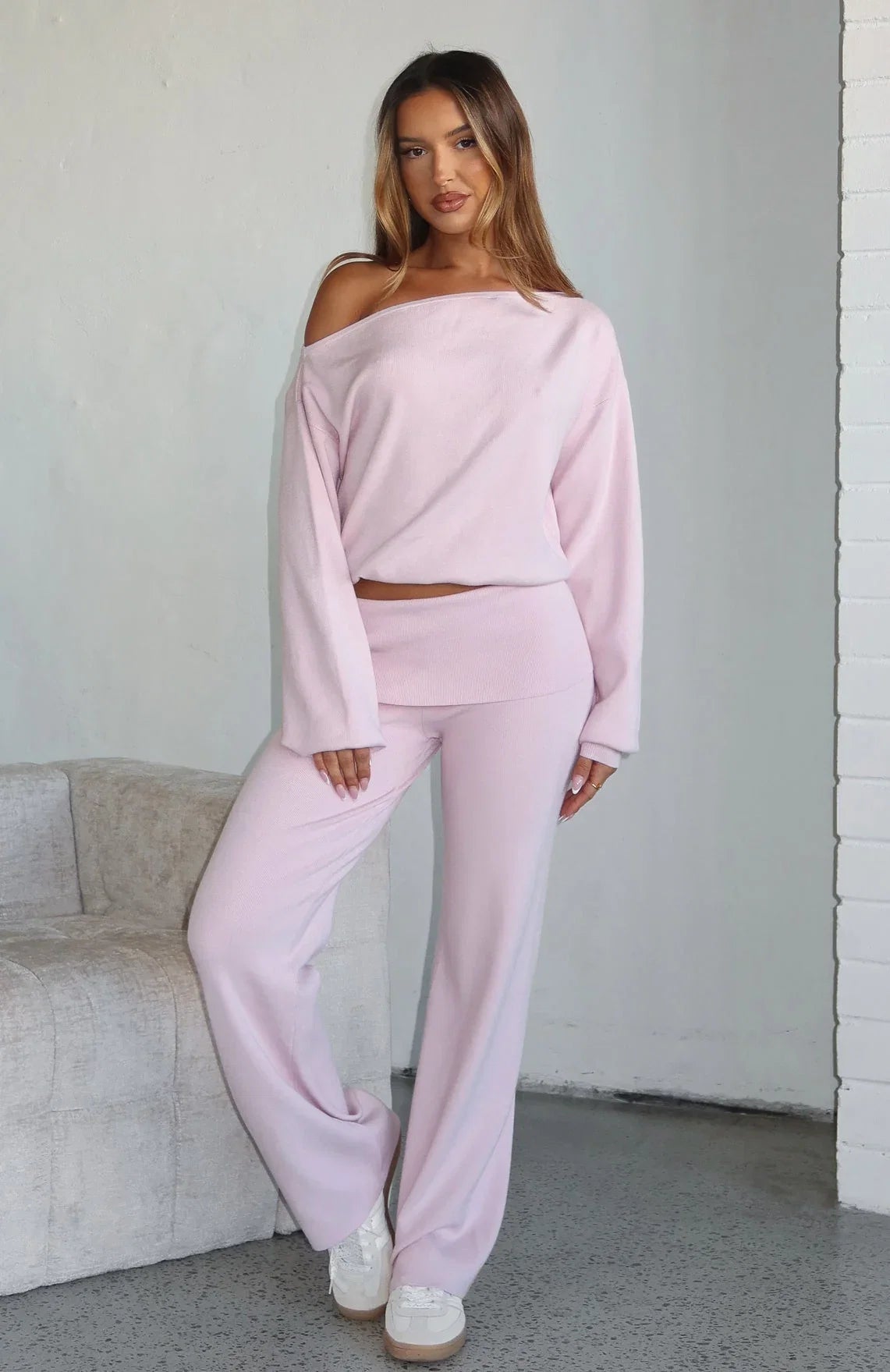 Cant Find The Words Knit Sweater Pink