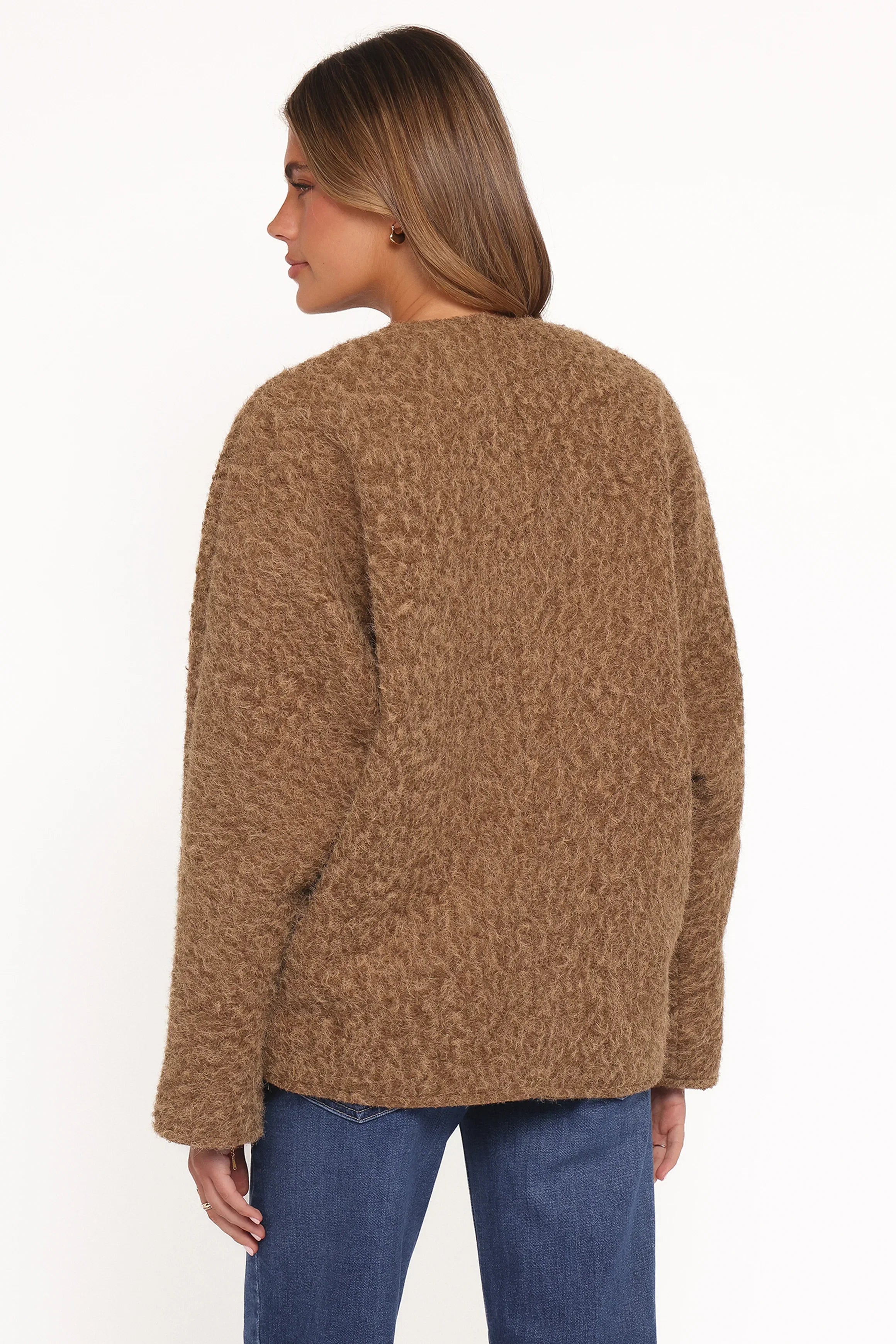 Kimmy Bow Oversized Cardigan Moss