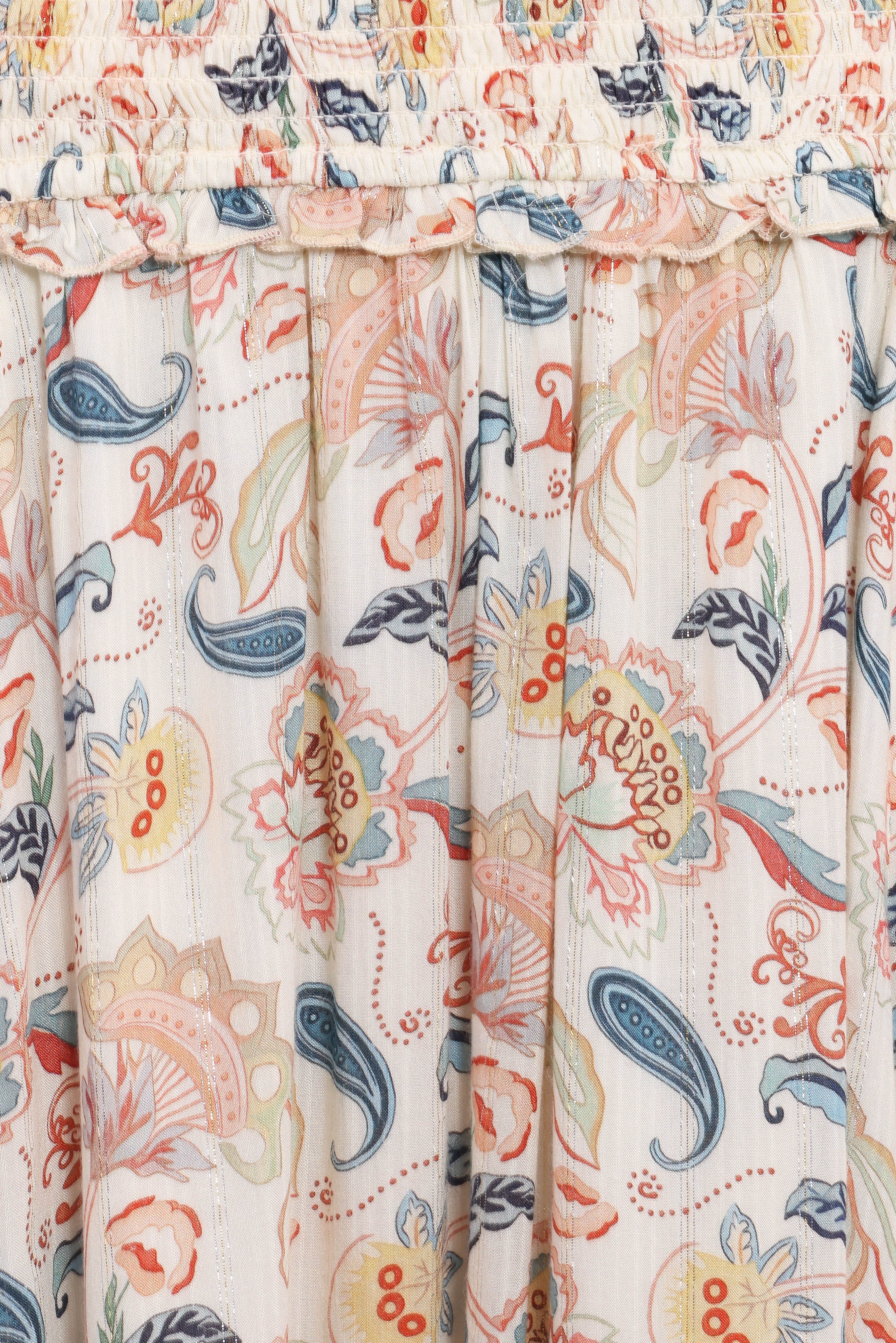 Seana Shirred Waist Maxi Skirt Paisley