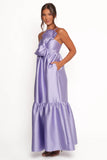 Betina Bow Front Maxi Dress Lilac