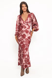 Varly Long Sleeve Dress Pale Burgundy