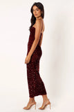 Madison Sequin Maxi Dress Wine
