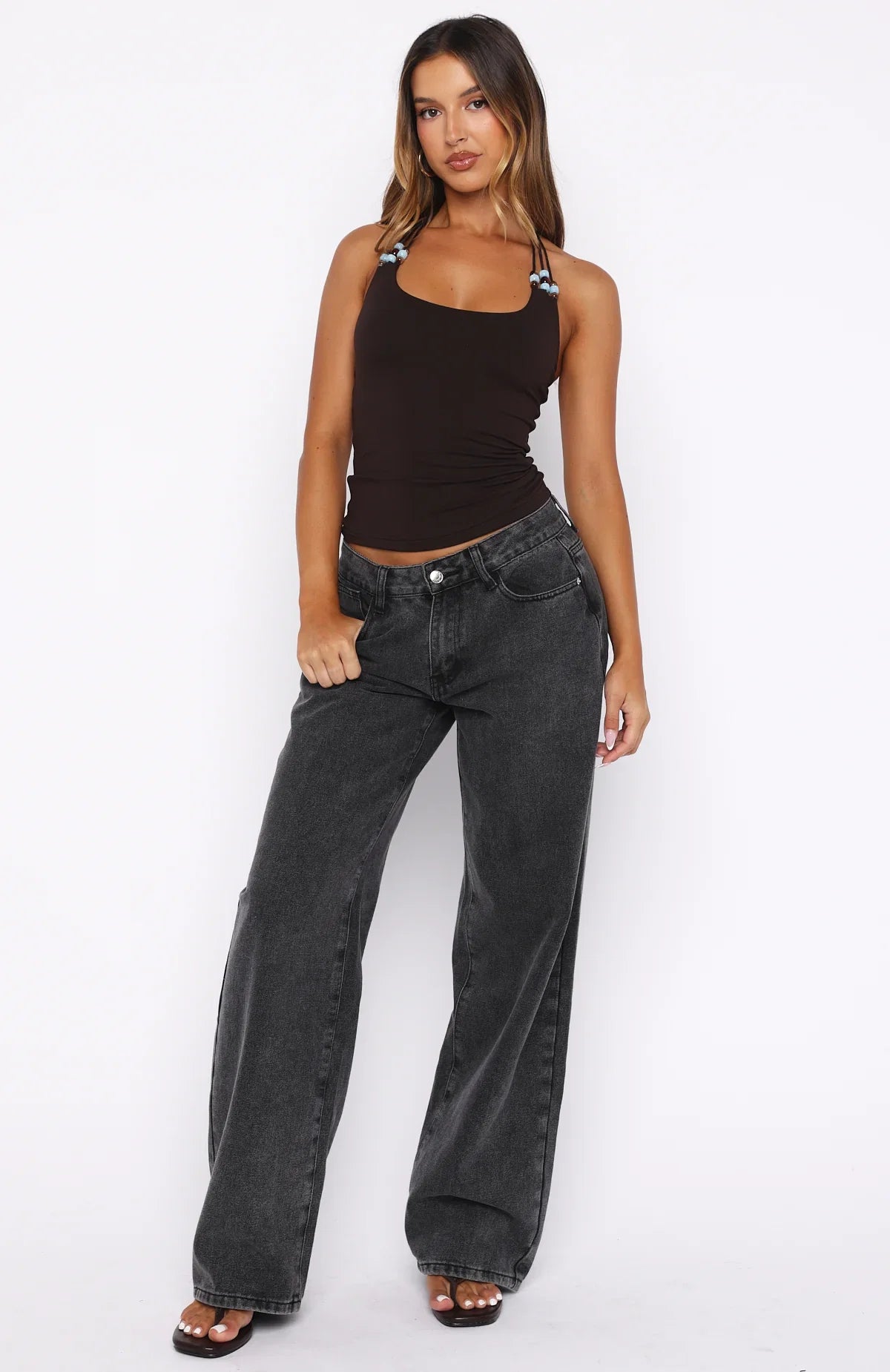Shes Got You Halter Top Chocolate