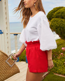Debbie Paperbag Linen Pocketed Shorts