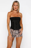 Effortlessly Chic Strapless Bustier Black
