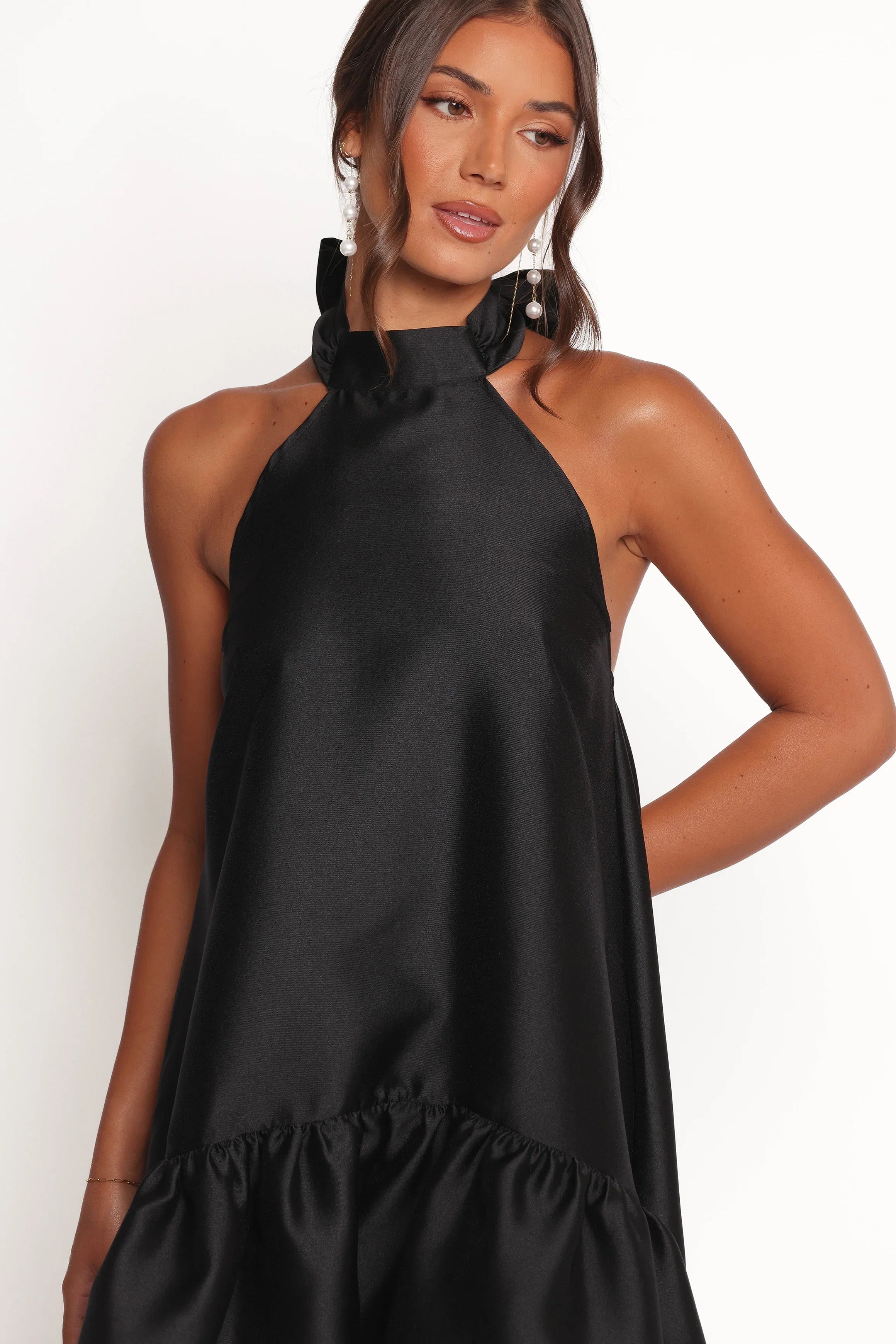 Soren Halterneck Midi Dress Black