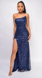 Kaz Blue Sequin Gown