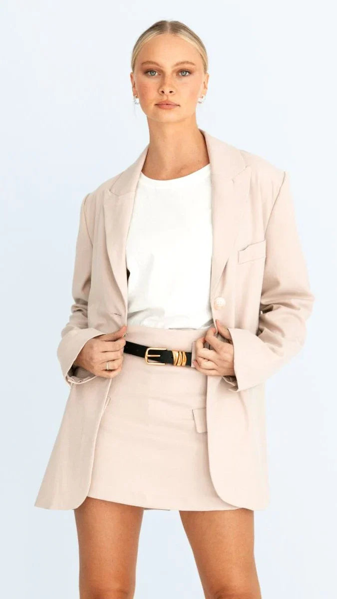 Hayley Mini Skort Beige