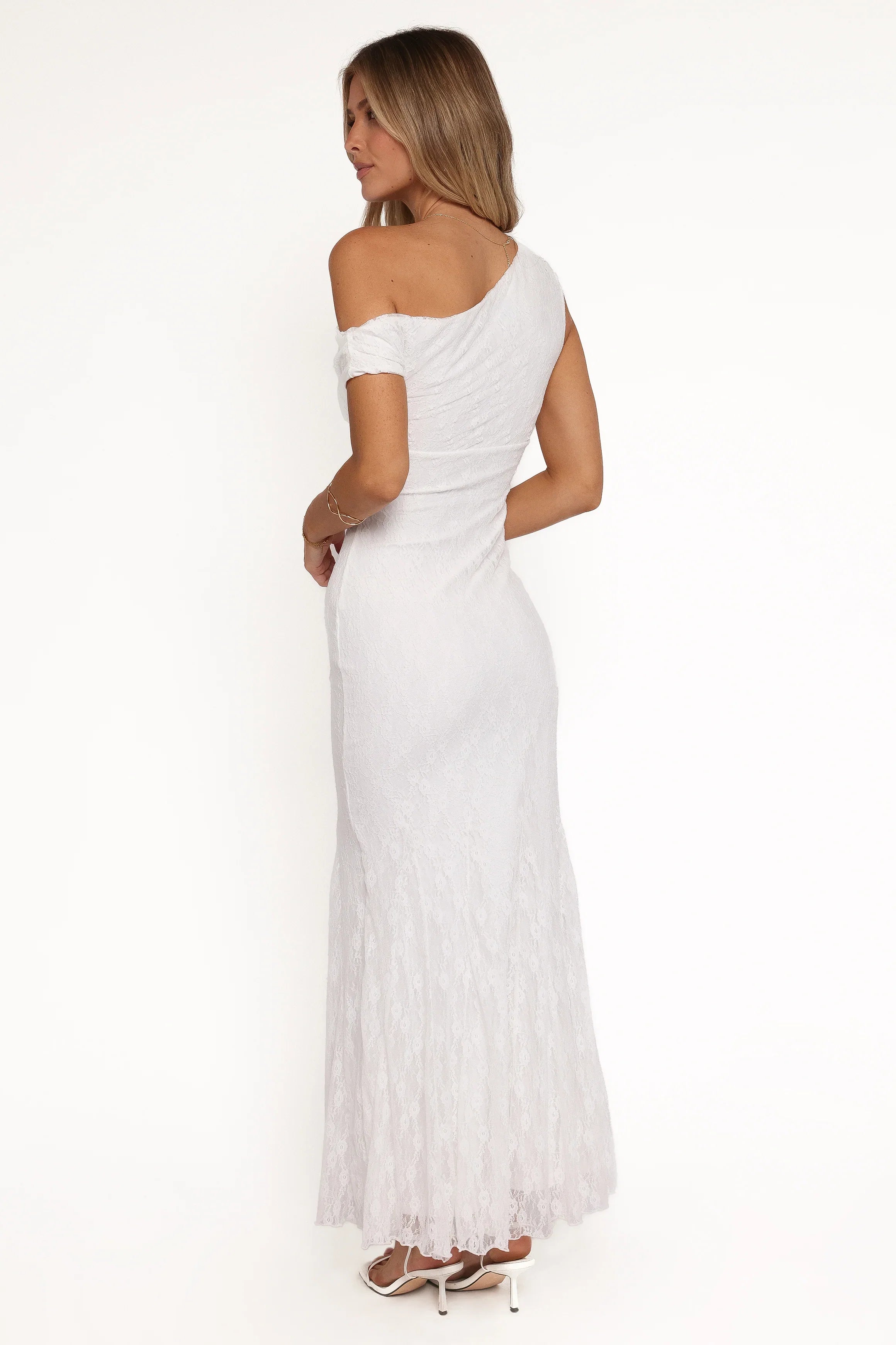 Evelon Off Shoulder Maxi Dress White