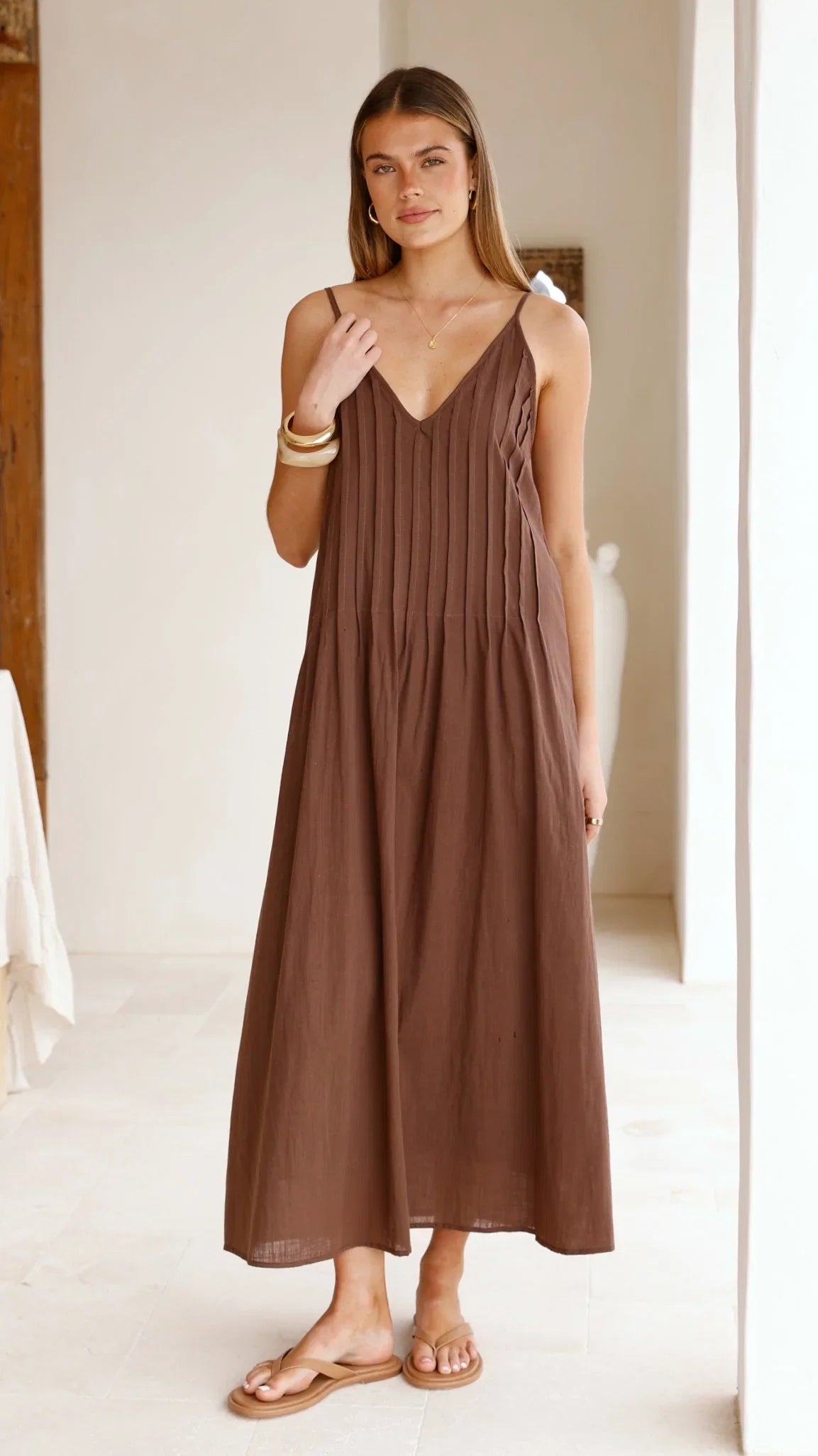 Aspen Maxi Dress Chocolate