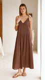 Aspen Maxi Dress Chocolate