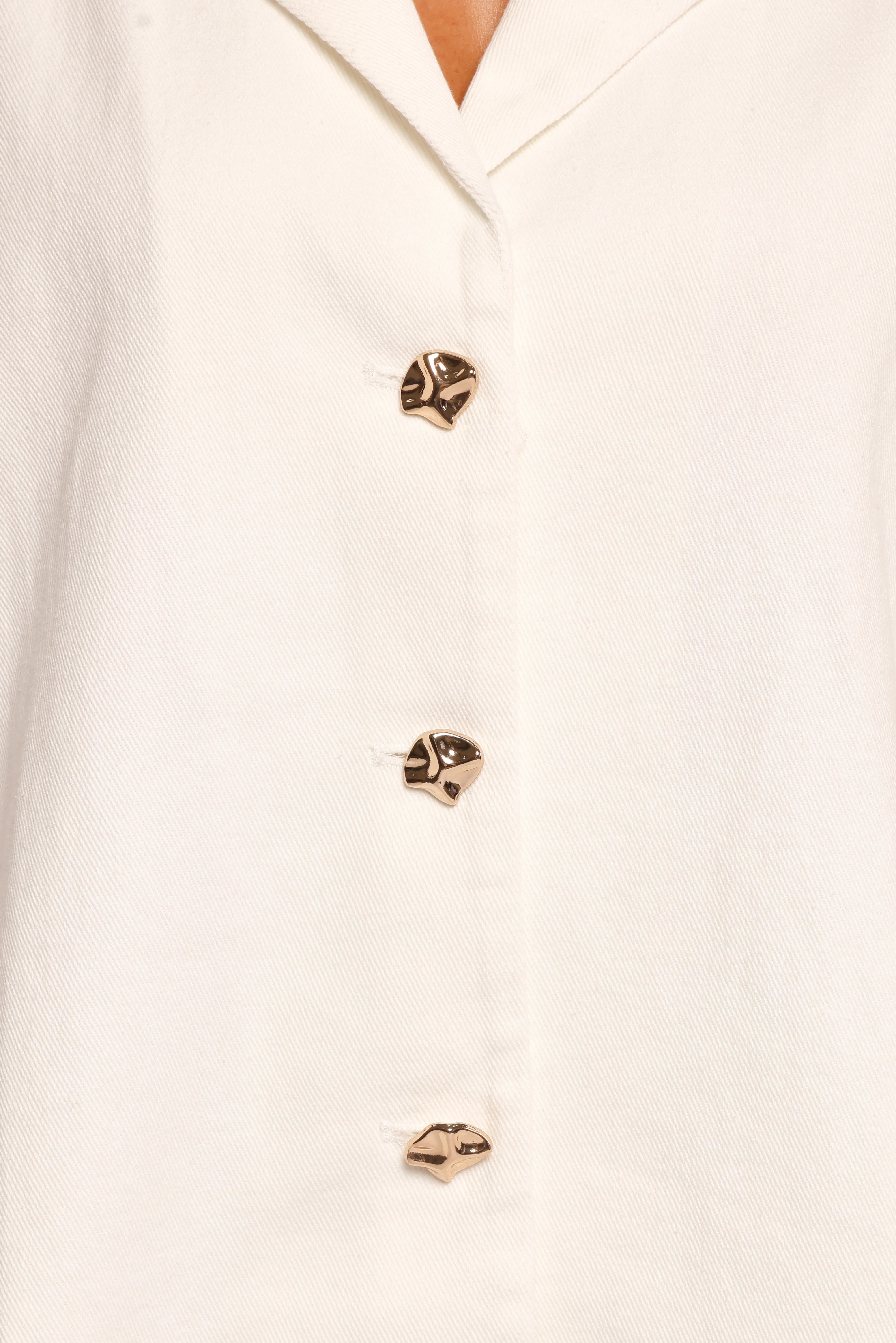 Odelia Denim Shirt Off White