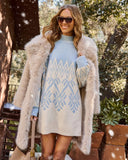 Nelma Abstract Mockneck Sweater Dress
