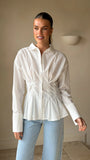 Riley Long Sleeve Top White
