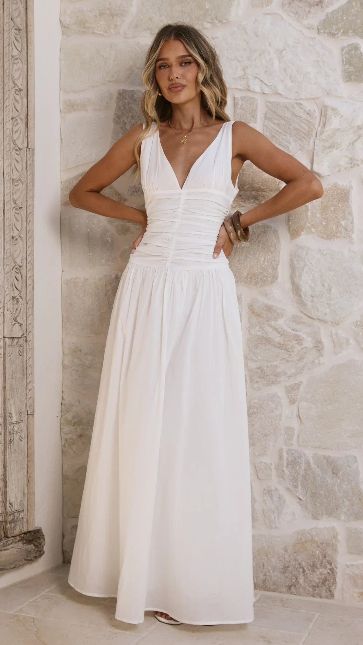 Sanya Maxi Dress White