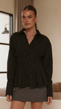 Riley Long Sleeve Top Black