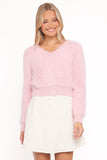 Evelin Cropped Cardigan Pink