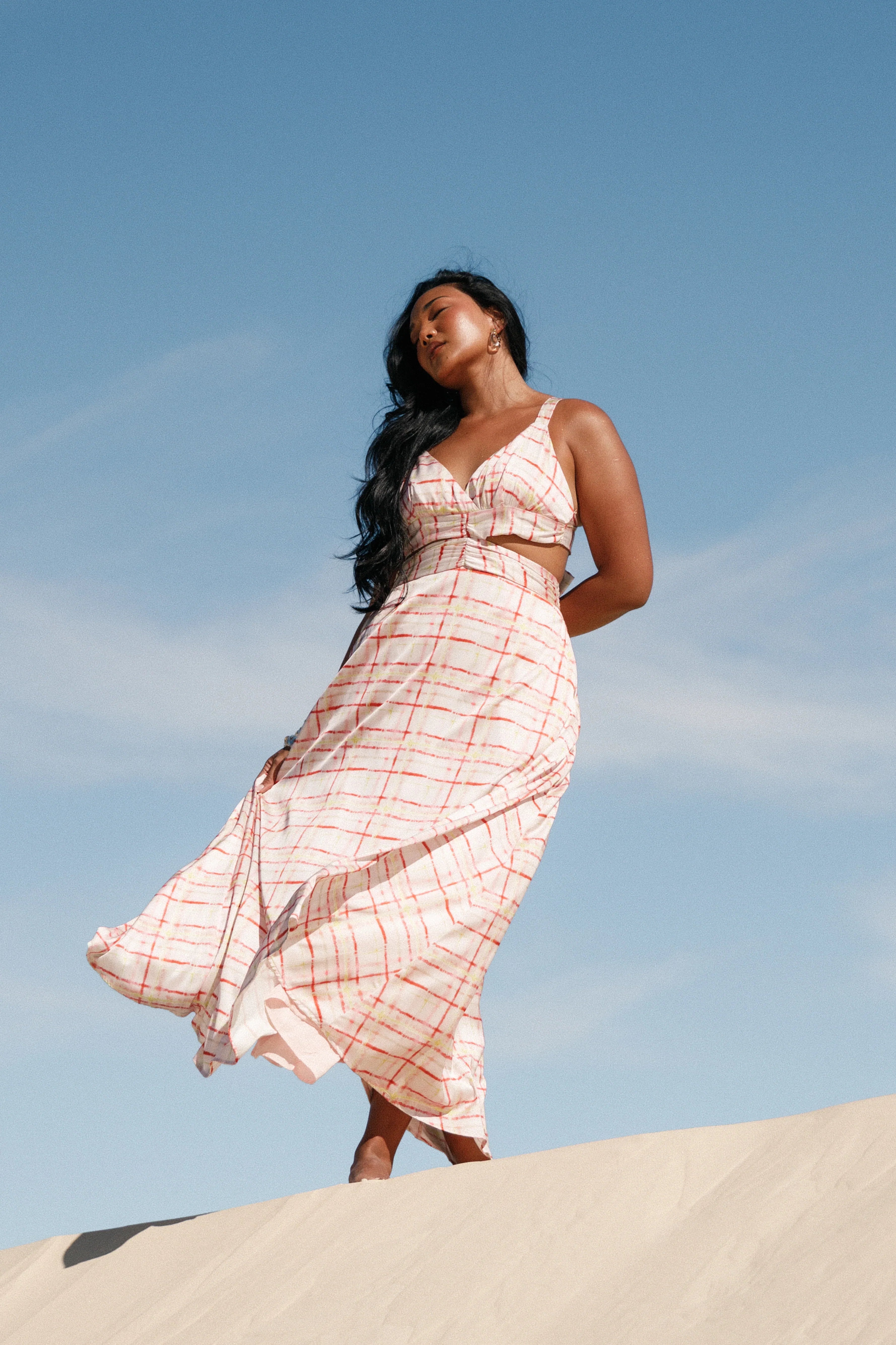 Sydney Maxi Dress Sunset Check