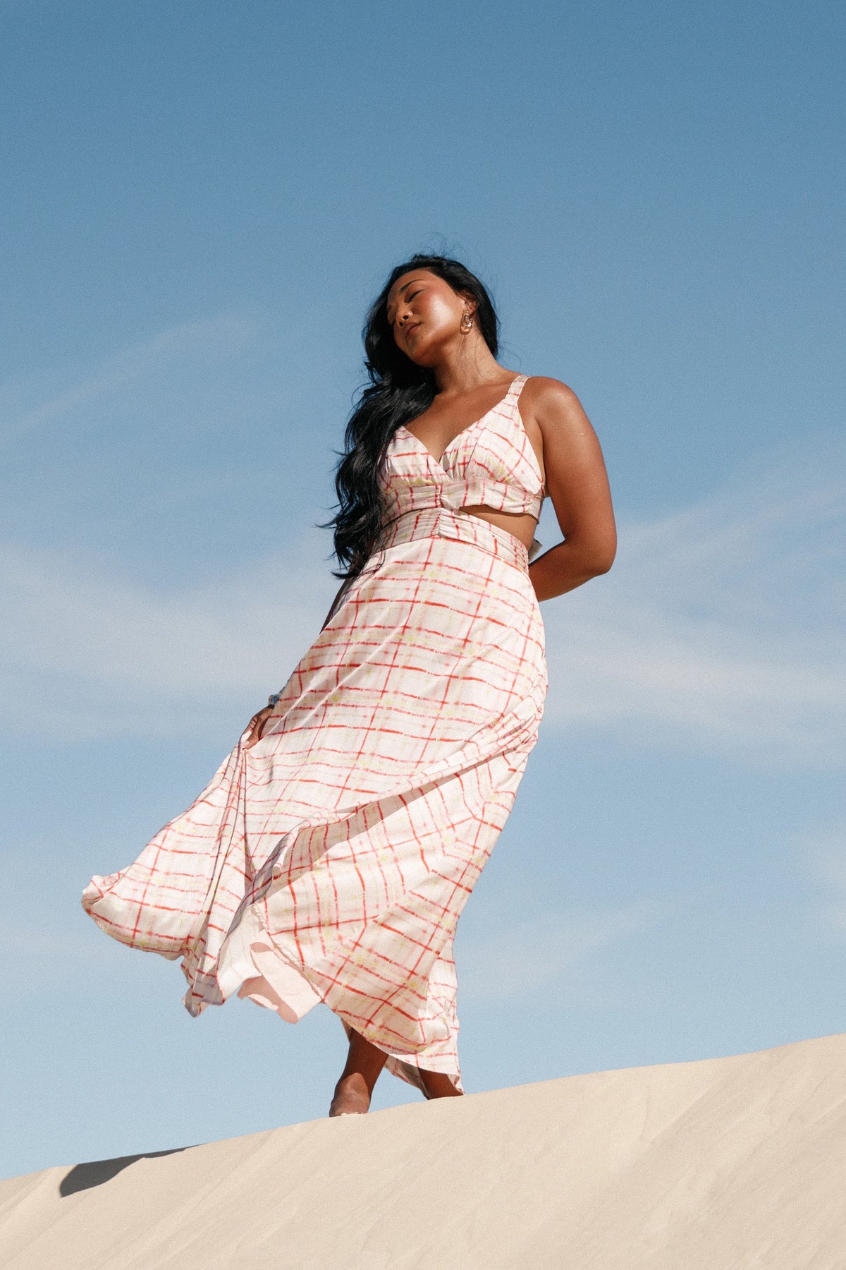Sydney Maxi Dress Sunset Check