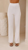 Megan Knit Pants White