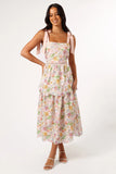 Maddy Midi Dress Light Pink Multi