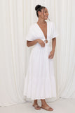 Edel Short Sleeve Maxi Dress White