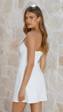 Lana Strapless Mini Dress White