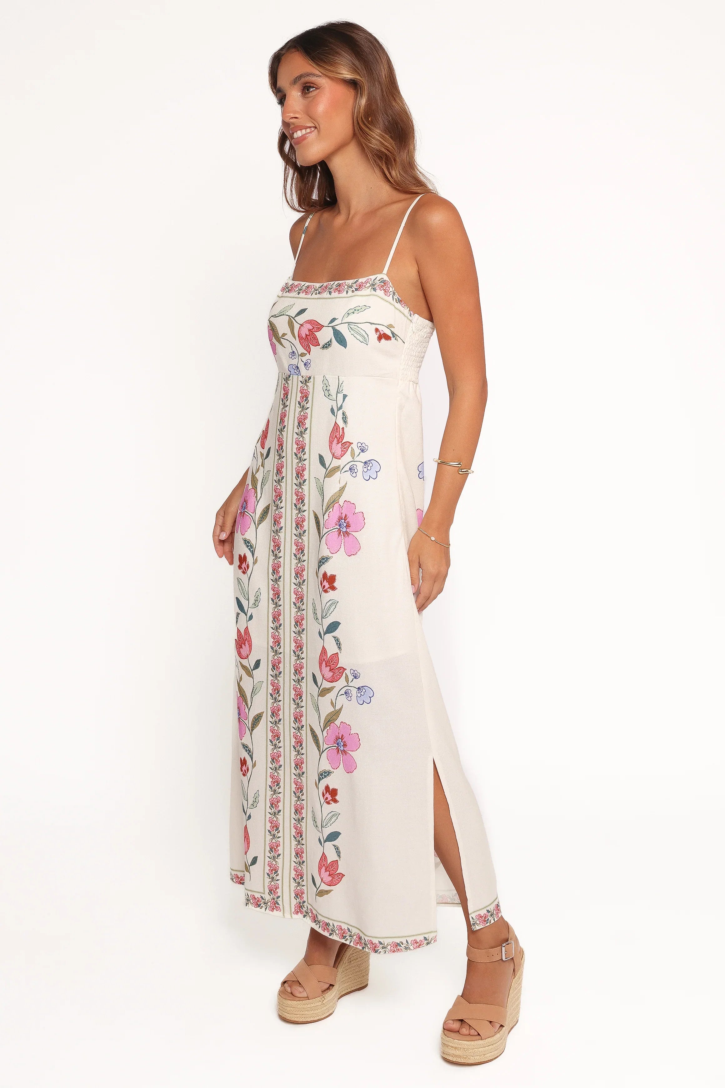 Vesta Midi Dress Pink Multi
