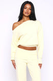 Cant Find The Words Knit Sweater Lemon