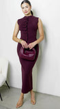 Marlo Knit Pleated Set Burgundy