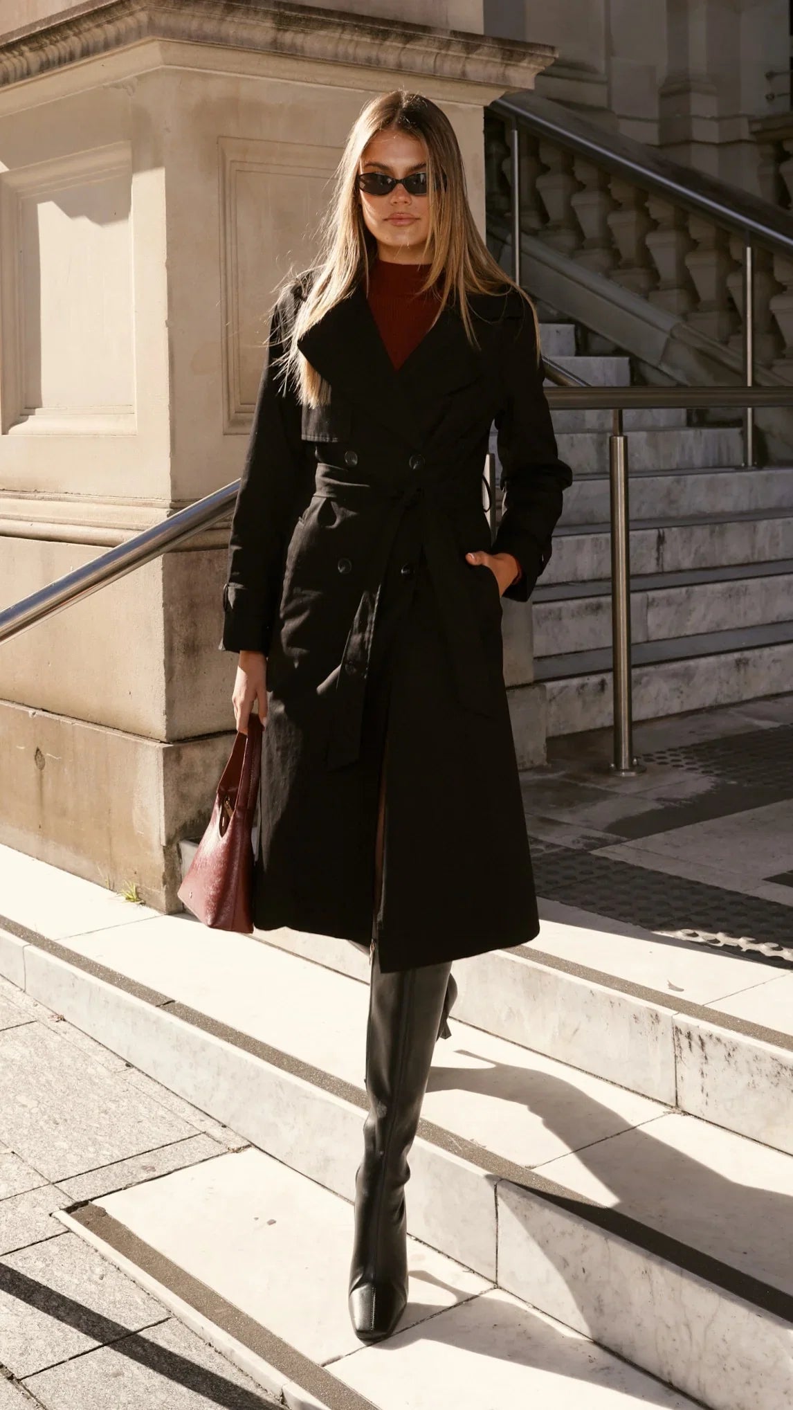 Byron Trench Coat Black