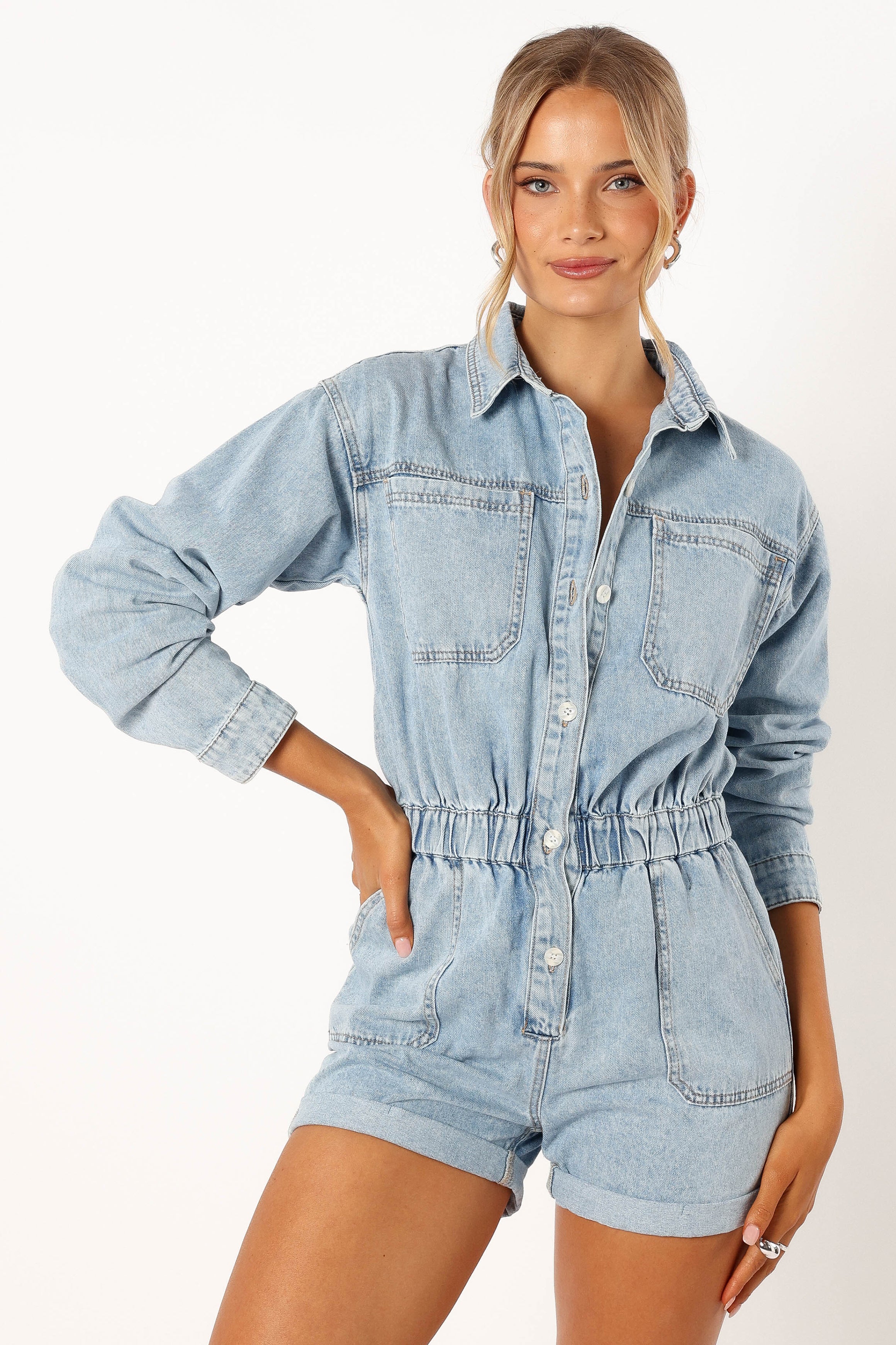 Danielle Romper Medium Denim
