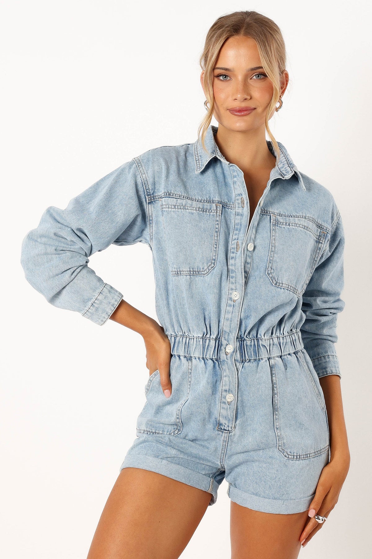 Danielle Romper Medium Denim