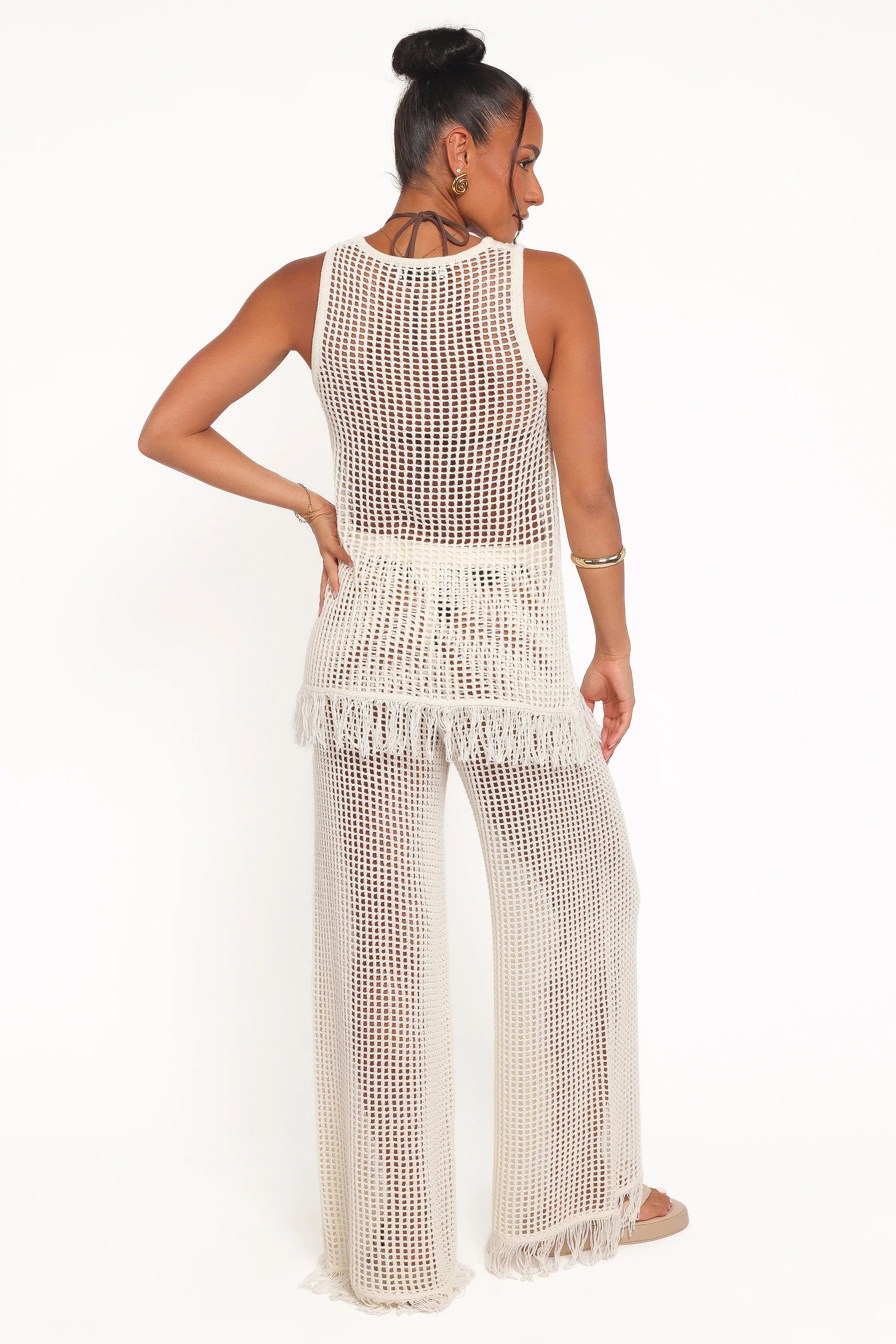 Lorna Knitted Pant Off White