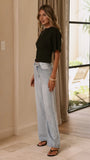 Tarah Straight Leg Jeans Light Blue Denim