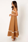 Yana Maxi Dress Tan White
